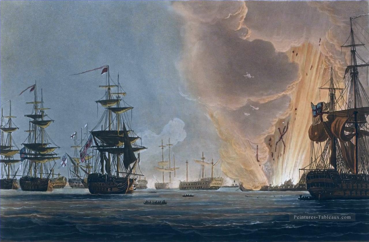 Bataille du Nil Whitcombe Batailles navale Peintures à l'huile